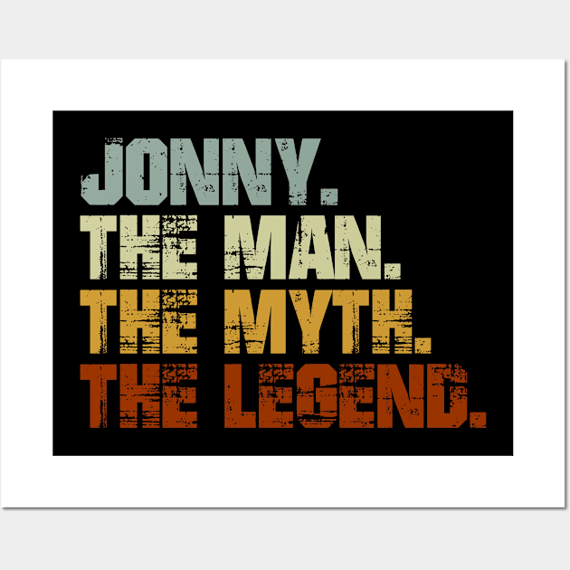 JONNY The Man The Myth The Legend Wall Art by designbym